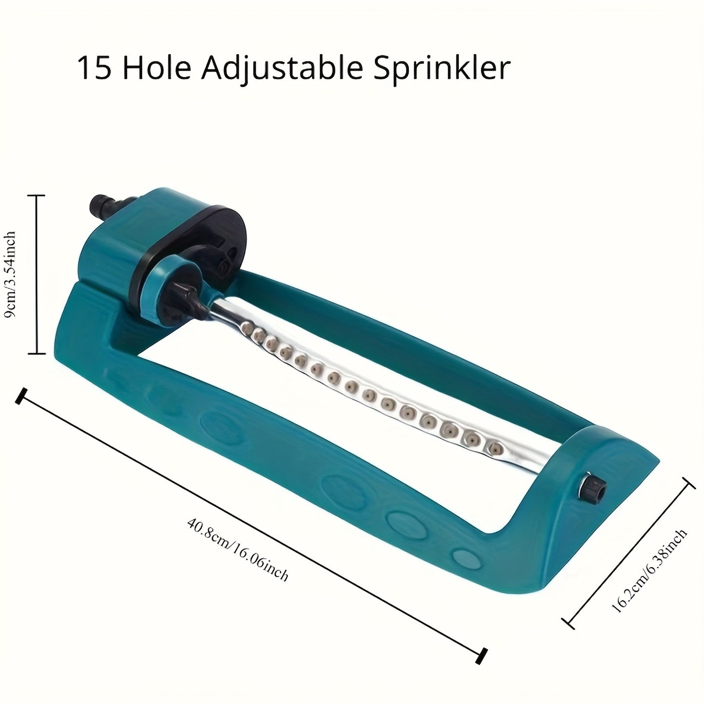 Oscillating Garden Sprinkler – 19-Hole Adjustable Swing Sprinkler with Universal Connector, No Battery Required