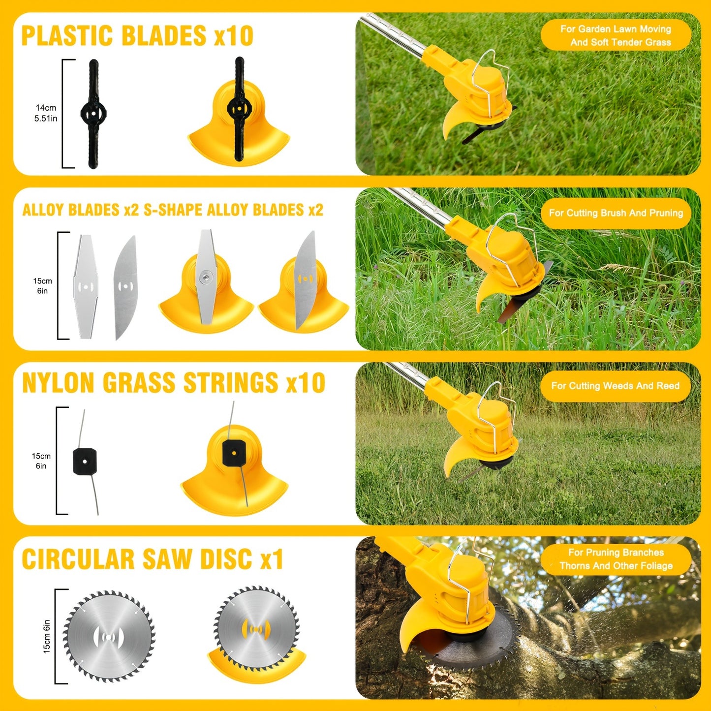 21V Cordless Lightweight Weed Trimmer & Edger. Comes with 1/2 Batteries and Charger. 3-in-1 Cordless Grass Trimmer, Edger, and Brush Cutter. Powerful and Long-Lasting. for Lawn, Yard, and Garden.