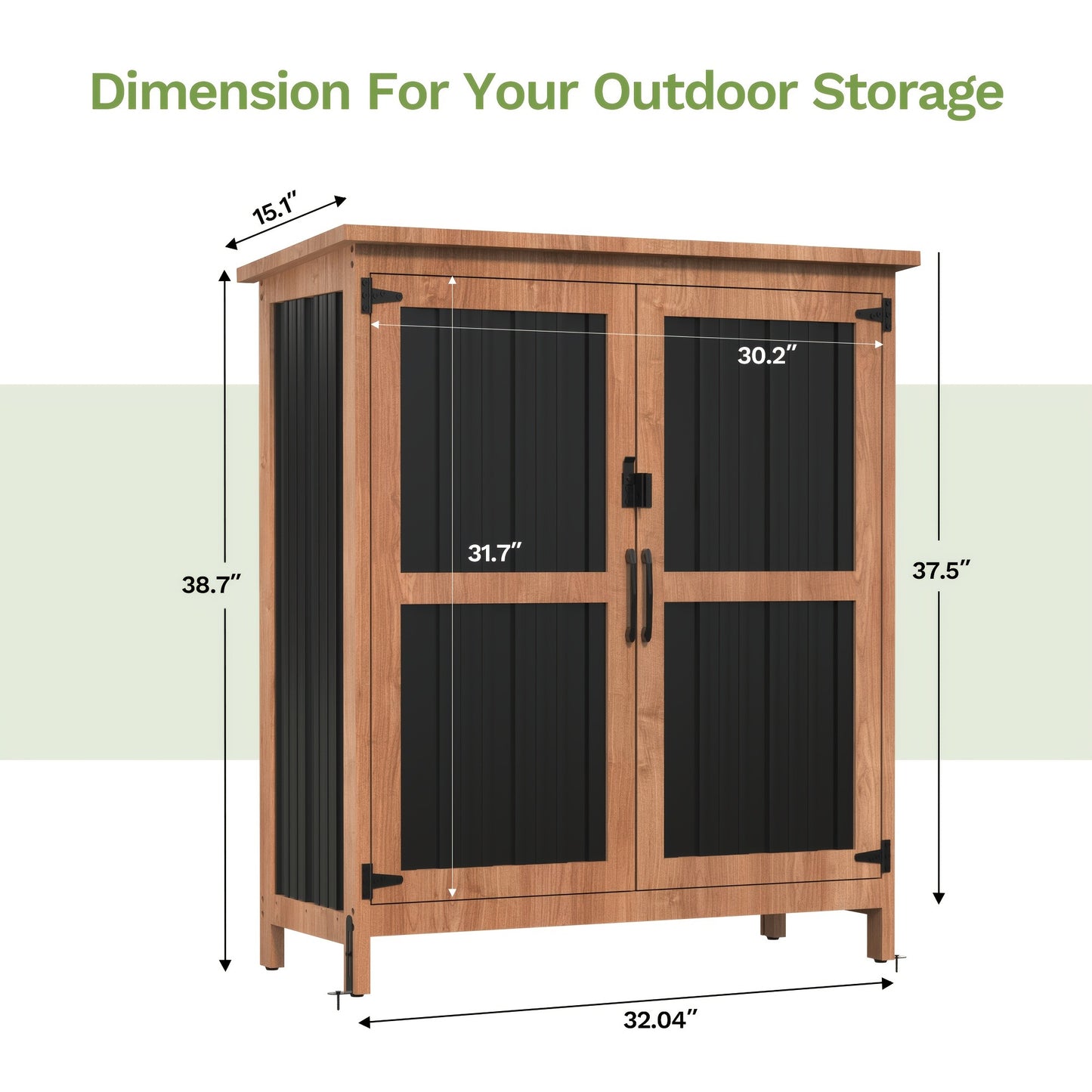 Outdoor Storage Shed Metal Garden Shed with Lockable Door