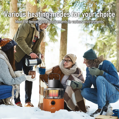 Portable Propane Heater Stove 2-in-1 Camping Gas Stove & Heater 3680-9000 BTU with Ignition, Stainless Steel, No Electricity Needed for Camping, Ice Fishing, Hunting, Hiking & Emergency Preparedness