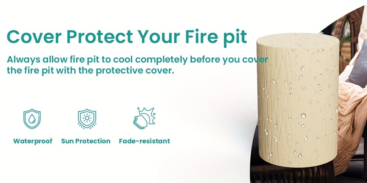 Propane Fire Pit Table 16-Inch Portable Outdoor Fire Table with Glass Windproof Cover, High-Power Patio Heater, Ignition System, Durable Metal Build for Backyard, Deck, Garden & Pool (Gray, No Gel)