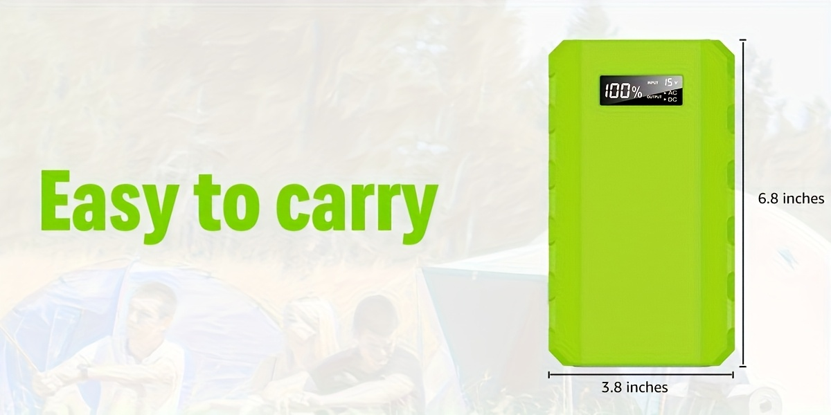 Mini Power Station 65W 88.8Wh 24000mAh Compact Portable Backup with AC Outlet QC3.0 USB DC for Travel Camping Hiking Cycling Road Trip Emergency