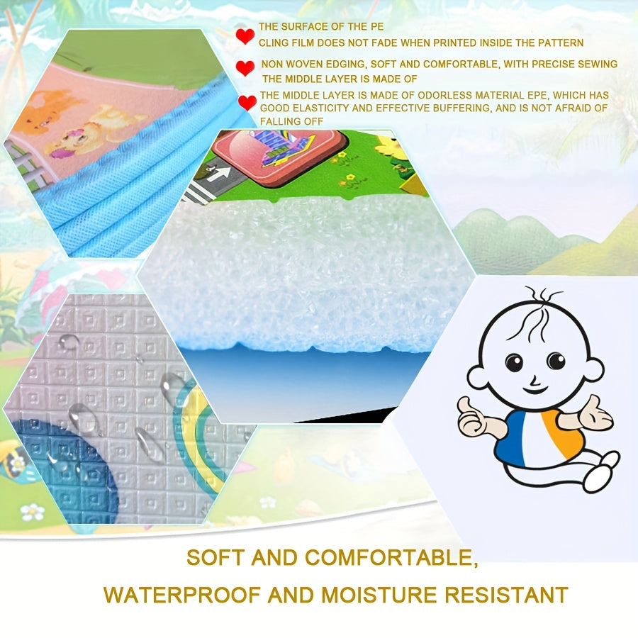 Foam Picnic Mat Thickened Double-Sided | Beach Blanket Outdoor Play Mat Portable Folding 78x71 Inch