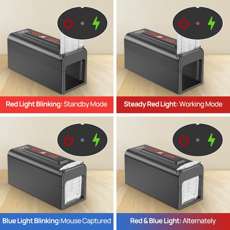Electric Mouse Trap | High Voltage USB Battery Indoor Outdoor Pest