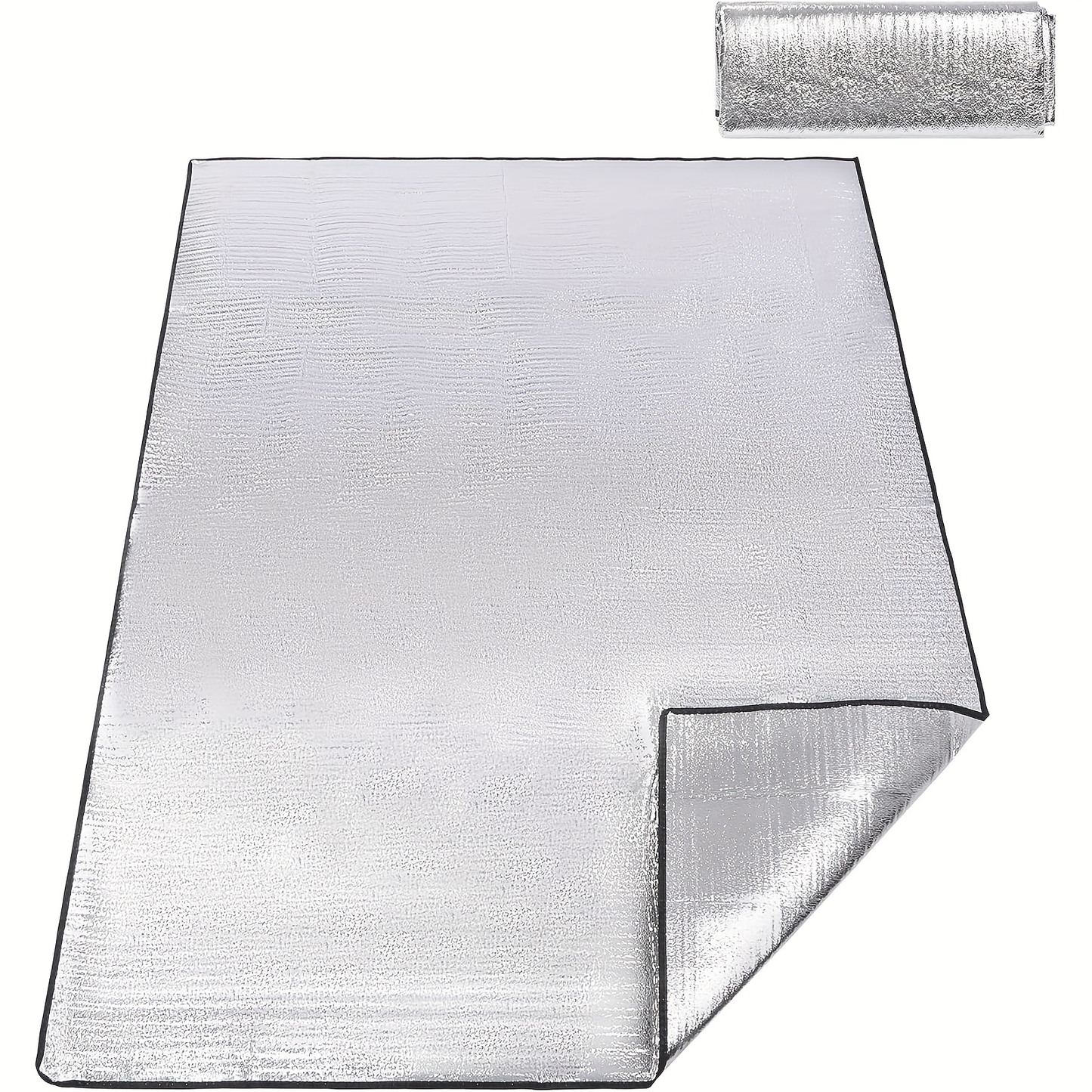 Insulated Camping Mat 2-Pack Aluminum Foil EPE Foam Foldable Moisture-Proof Outdoor Picnic Mat 78x39in – Portable Lightweight All-Season Ground Pad