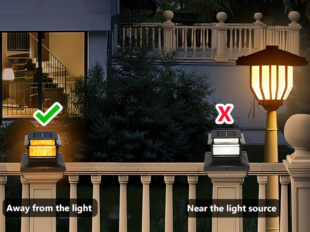 Solar Column Cover Light 6 Pack – LED Fence Post Cap Lights