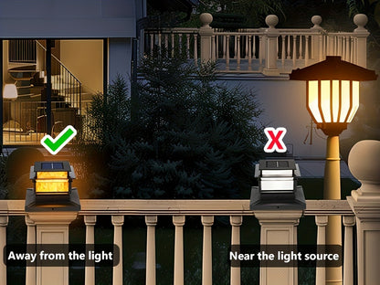 Solar Column Cover Light 6 Pack – LED Fence Post Cap Lights