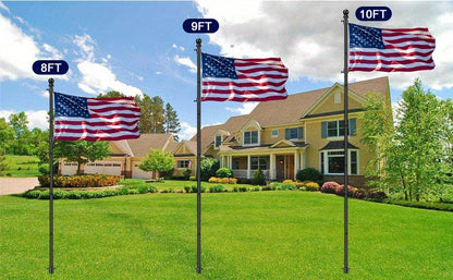 Spiral Ground Anchor 8FT – Tangle-Free Steel Flag Pole Kit for Outdoor RV Camping