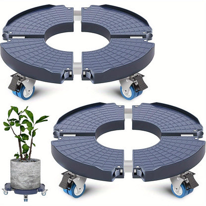 Plant Stand with Wheels 440 lbs – Adjustable 15-22" Heavy Duty Pot Roller with Lockable Swivel Casters for Indoor & Outdoor Planters