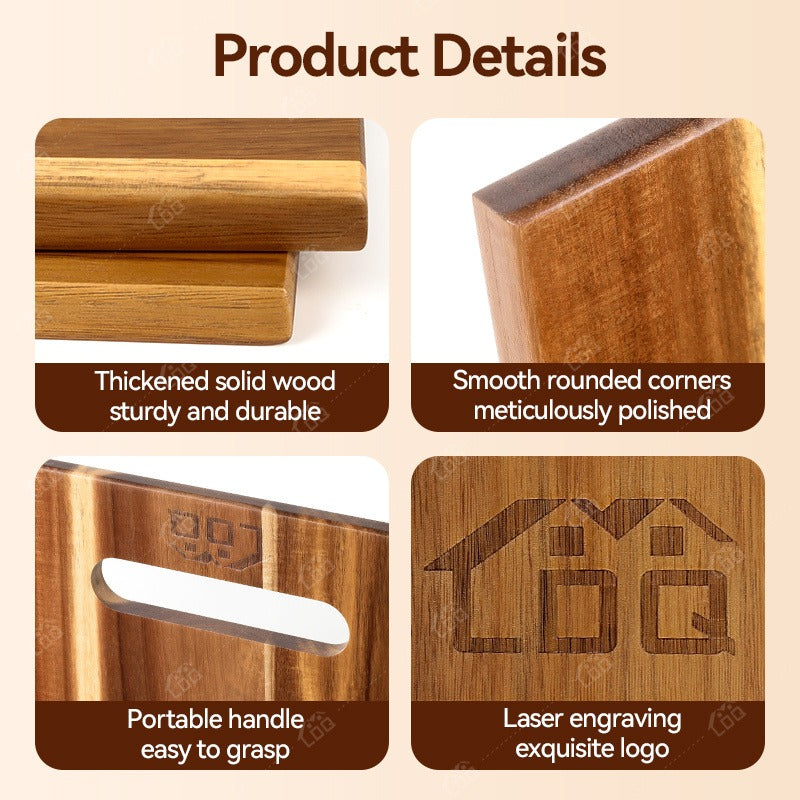 Charcuterie Board Wood 36x11 Extra Long Serving Board with Handles & 2 Display Bases for Parties Wedding Camping Easter Gifts