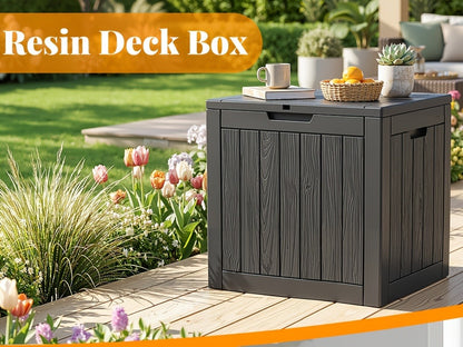 Storage Box 34 Gallon – Waterproof Deck Box with Handles
