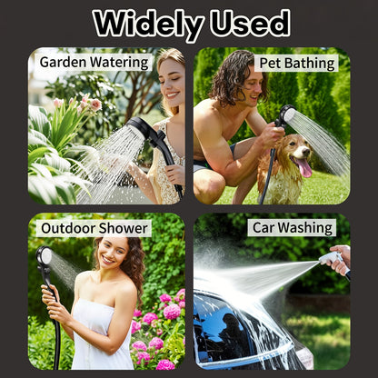 Portable Camping Shower 6000mAh IPX7 Waterproof 120-Min Runtime