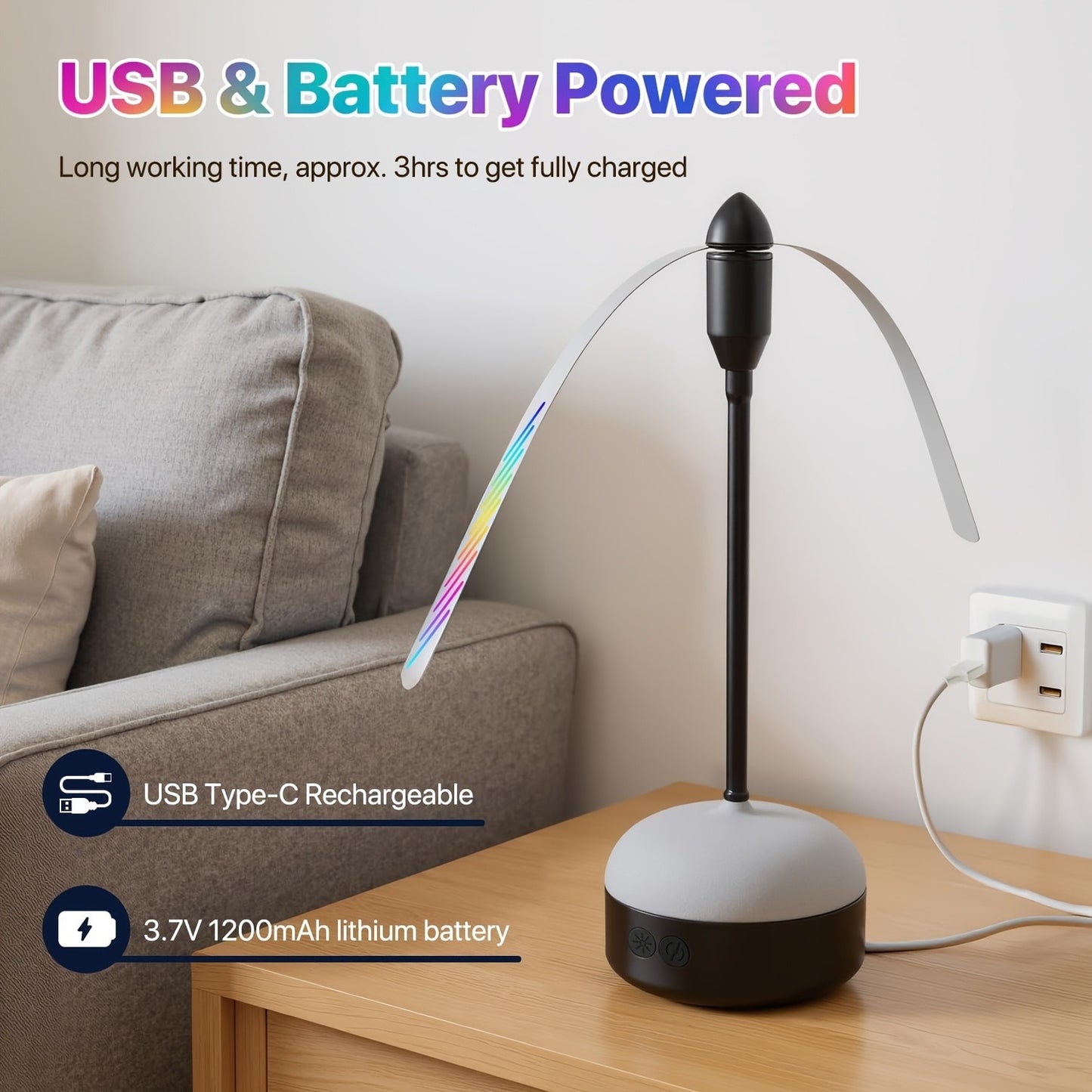 Mosquito Repellent Fan with Light – Portable Desktop Bug Repeller, Quiet USB Insect Repellent Fan for Indoor Outdoor Use, Patio Dining Table Kitchen Restaurant Party Camping Pest Control
