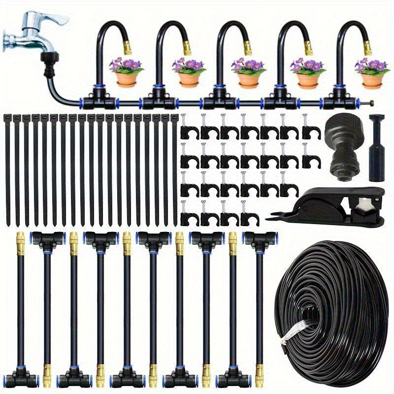 Drip Irrigation Kit Automatic Watering System Garden Sprinkler Misting Atomization Hose 5m–20m