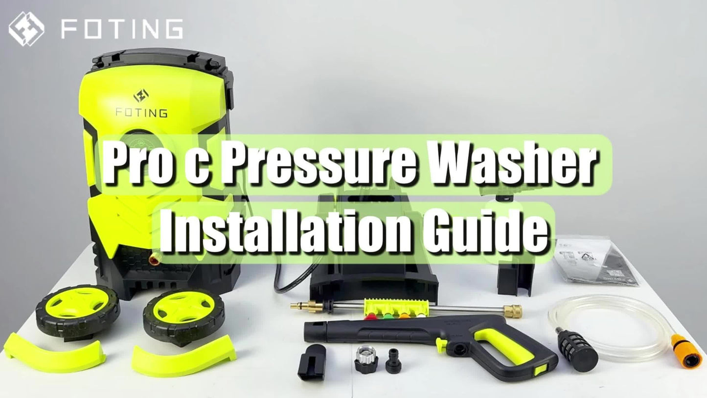Pressure Washer 5000PSI Electric Power Washer 2.4-3.6GPM Adjustable 8-Level Touch Screen 34" Tall 4 Quick-Connect Nozzles for Cars Fences Driveways Patios