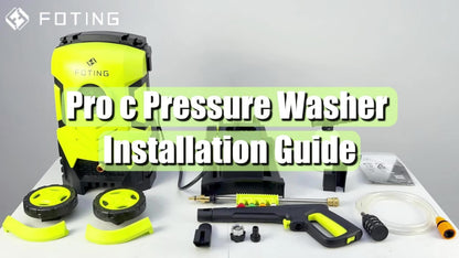 Pressure Washer 5000PSI Electric Power Washer 2.4-3.6GPM Adjustable 8-Level Touch Screen 34" Tall 4 Quick-Connect Nozzles for Cars Fences Driveways Patios