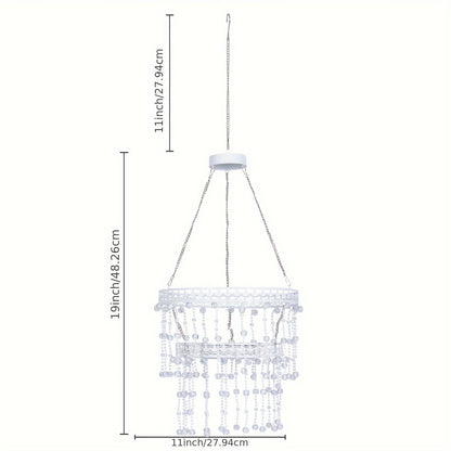 Solar Chandelier Outdoor Hanging Crystal Light 54 LED Warm White Waterproof Garden Yard Patio Gazebo Party Wedding Decor 6-Tier Oval Round