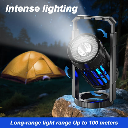 Electric Bug Zapper Mosquito Killer Lamp – UV Light Fly Trap with 360° Swivel Base, Rechargeable Portable Insect Killer for Indoor Outdoor Camping Hiking