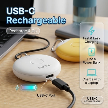 Ultrasonic Insect Repeller 2 Pack USB-C Rechargeable Mosquito Repellent Clip-On Keychain No Spray Pet Safe for Hiking Camping Stroller Travel Backpack Outdoor