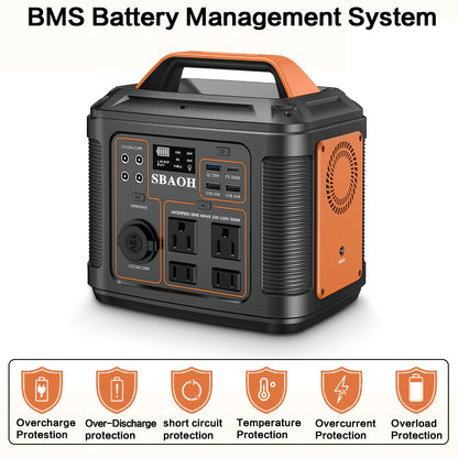 Portable Power Station | Solar Generator Camping RV Emergency Backup