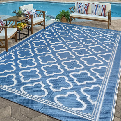 Outdoor Mat | Reversible Foldable Polypropylene RV Camping Patio Picnic