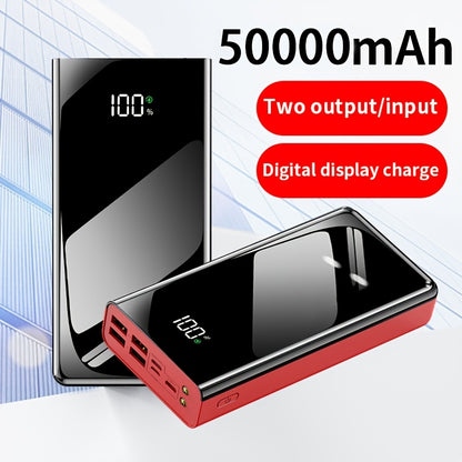 Portable Charger 50000mAh Large Capacity Power Bank LED Light Power Display Multi-Port USB-C Micro USB Fast Charge for Phones Electronics Outdoor Travel