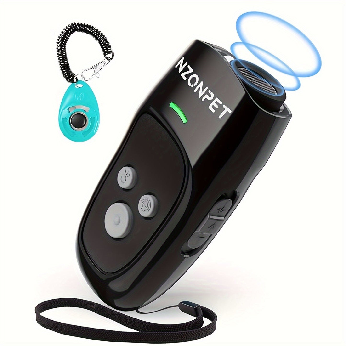 Ultrasonic Dog Bark Control Device 3-in-1 Anti Barking Deterrent Trainer 3 Frequency Modes 16.4Ft Range Rechargeable LED Wrist Strap Indoor Outdoor