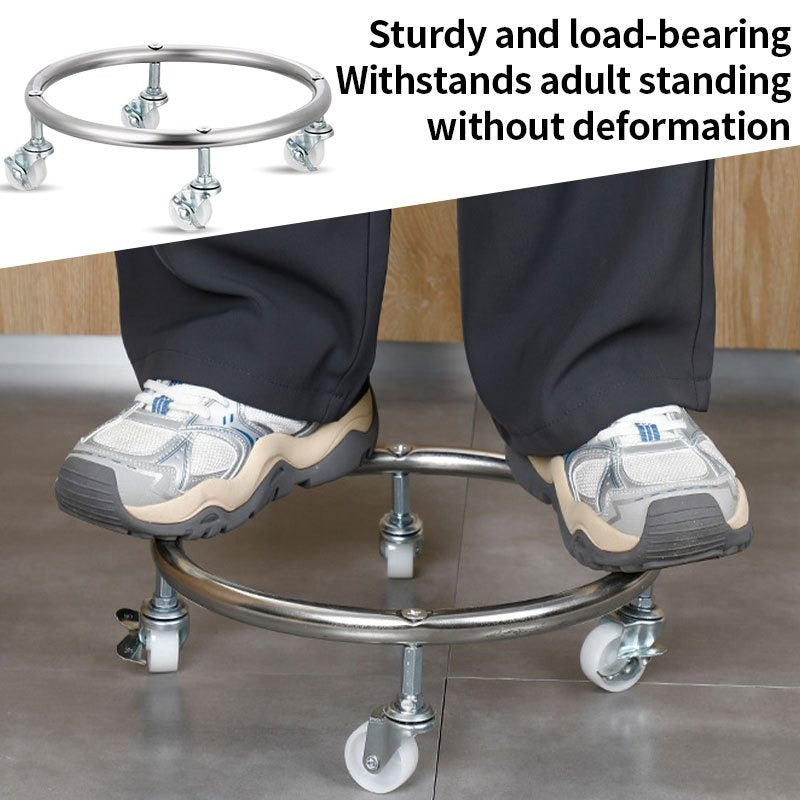 Propane Tank Dolly with 4 Locking Wheels – Heavy Duty Gas Cylinder Cart & Movable Base for Tanks, Garden Pots & Storage
