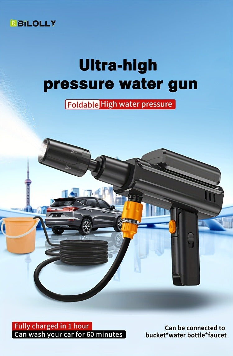 Portable Pressure Washer Cordless 980PSI – 3x 4000mAh Batteries, 5-in-1 Nozzle, Foam Cannon, 33FT Hose, Lightweight Wireless Car Washer for Cars, Bikes, Camping & Outdoor Cleaning