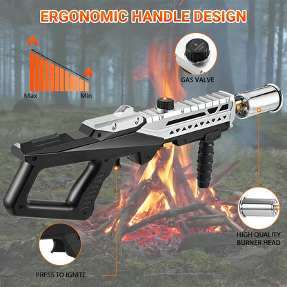 Propane Torch Flamethrower 24 Inch, Adjustable Flame Weed Burner & BBQ Grill Torch for Steak Searing, Charcoal Igniter, Campfire Starter, Creme Brulee, Sous Vide Cooking – Tank Not Included