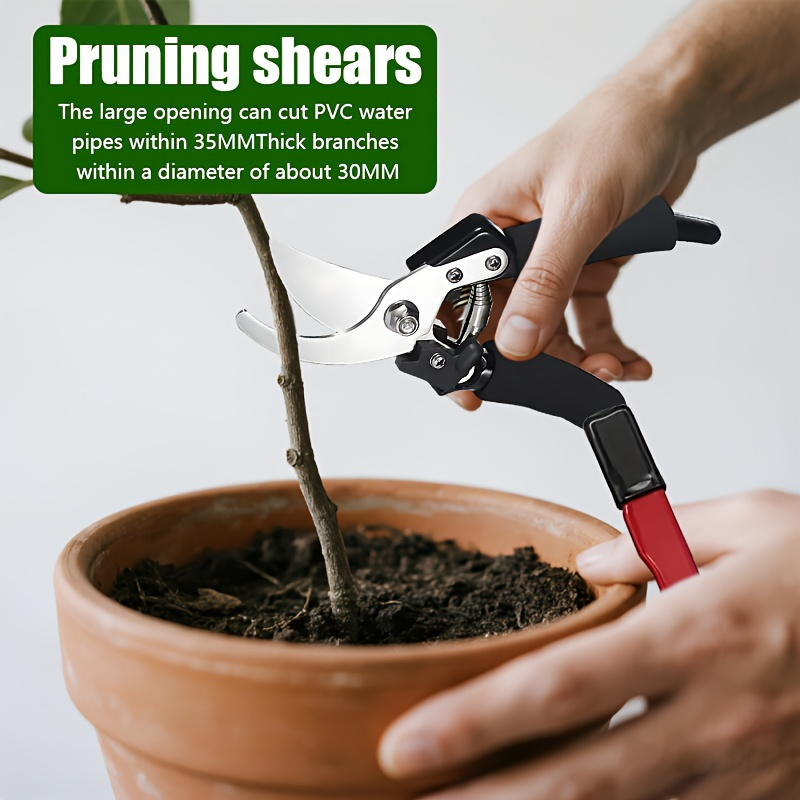 Stainless Steel Pruning Shears with Sharpening Stone, Ergonomic Comfort Grip Garden Scissors for Home Gardening, Flower Arranging & Plant Trimming – Long-Lasting Sharp Blades