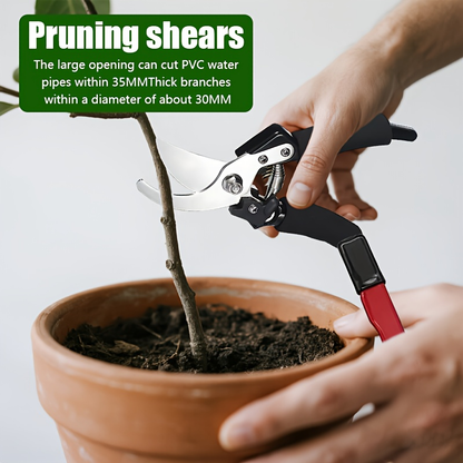 Stainless Steel Pruning Shears with Sharpening Stone, Ergonomic Comfort Grip Garden Scissors for Home Gardening, Flower Arranging & Plant Trimming – Long-Lasting Sharp Blades