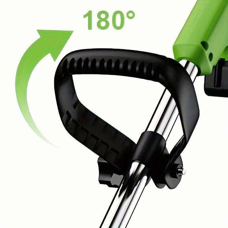 Cordless String Trimmer 24V 800W – Weed Wacker with 2 Batteries, Charger & 3 Blades, Adjustable Head, Brush Cutter & Lawn Edger