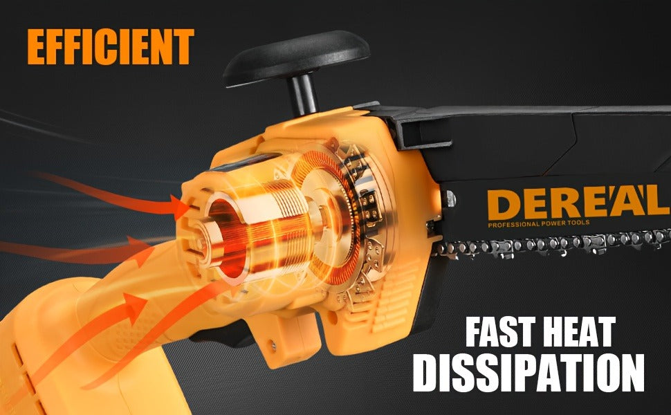Telescopic Pole Saw Cordless Folding 6-Inch Electric with Ergonomic Compact Design, Battery-Powered Tree Pruner for Garden Pruning, Landscaping and Professional Cutting