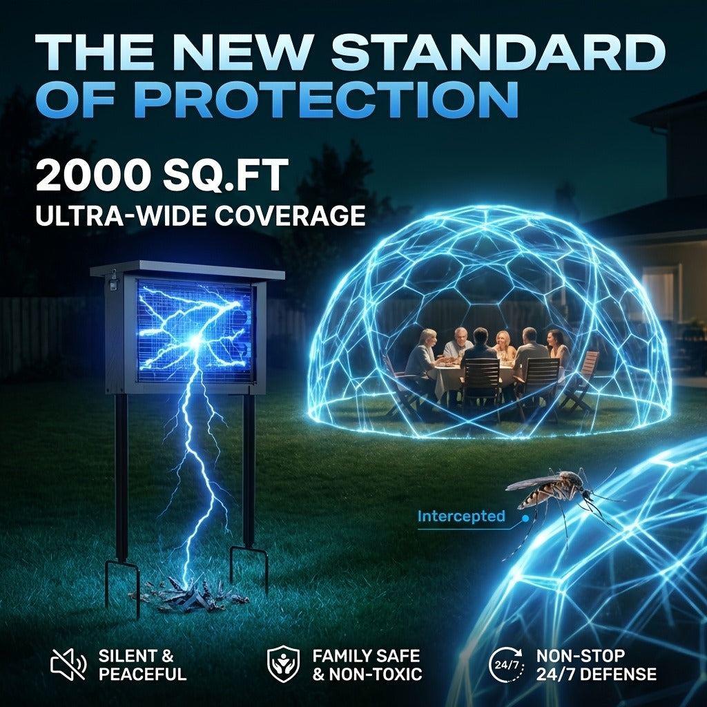 Solar Bug Zapper Outdoor 4500V | Mosquito Killer Wireless Portable | Fly Zapper Electric Trap with 10ft Cord | Bug Zapper for Patio Backyard Garden