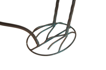 Bird Bath Outdoor Metal Crane Heron Sculpture 36" – Garden Feeder Stake Yard Lawn Patio Decor