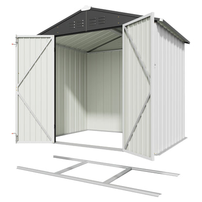 Metal Storage Shed 3x5 & 4x6.2 ft Waterproof Lockable Garden Shed
