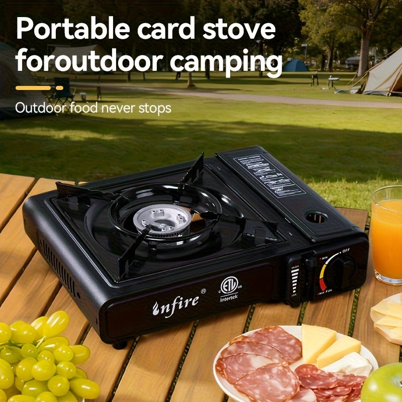 Backpacking Butane Stove, Lightweight Aluminum Alloy Camping Stove with Adjustable Flame Control, Compact Portable Design for Hiking, Outdoor Cooking & Emergency Preparedness
