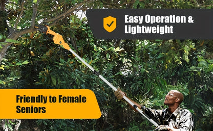 Mini Chainsaw Cordless 6-Inch Brushless with 20V 4.0Ah Rechargeable Battery, One-Hand Electric Handheld Chain Saw for Tree Trimming, Wood Cutting and Yard Work