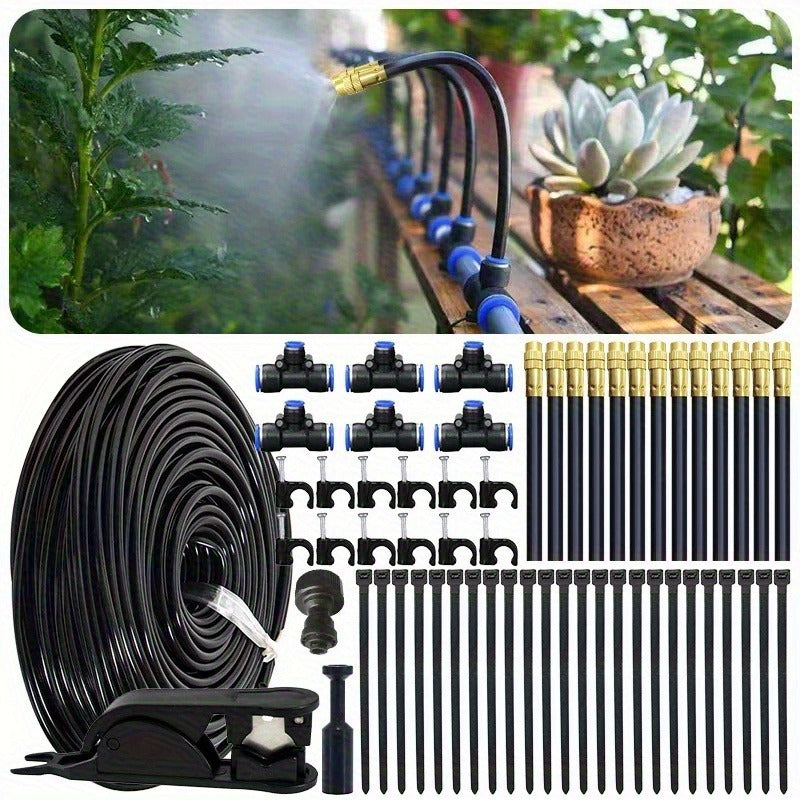 Drip Irrigation Kit Automatic Watering System Garden Sprinkler Misting Atomization Hose 5m–20m