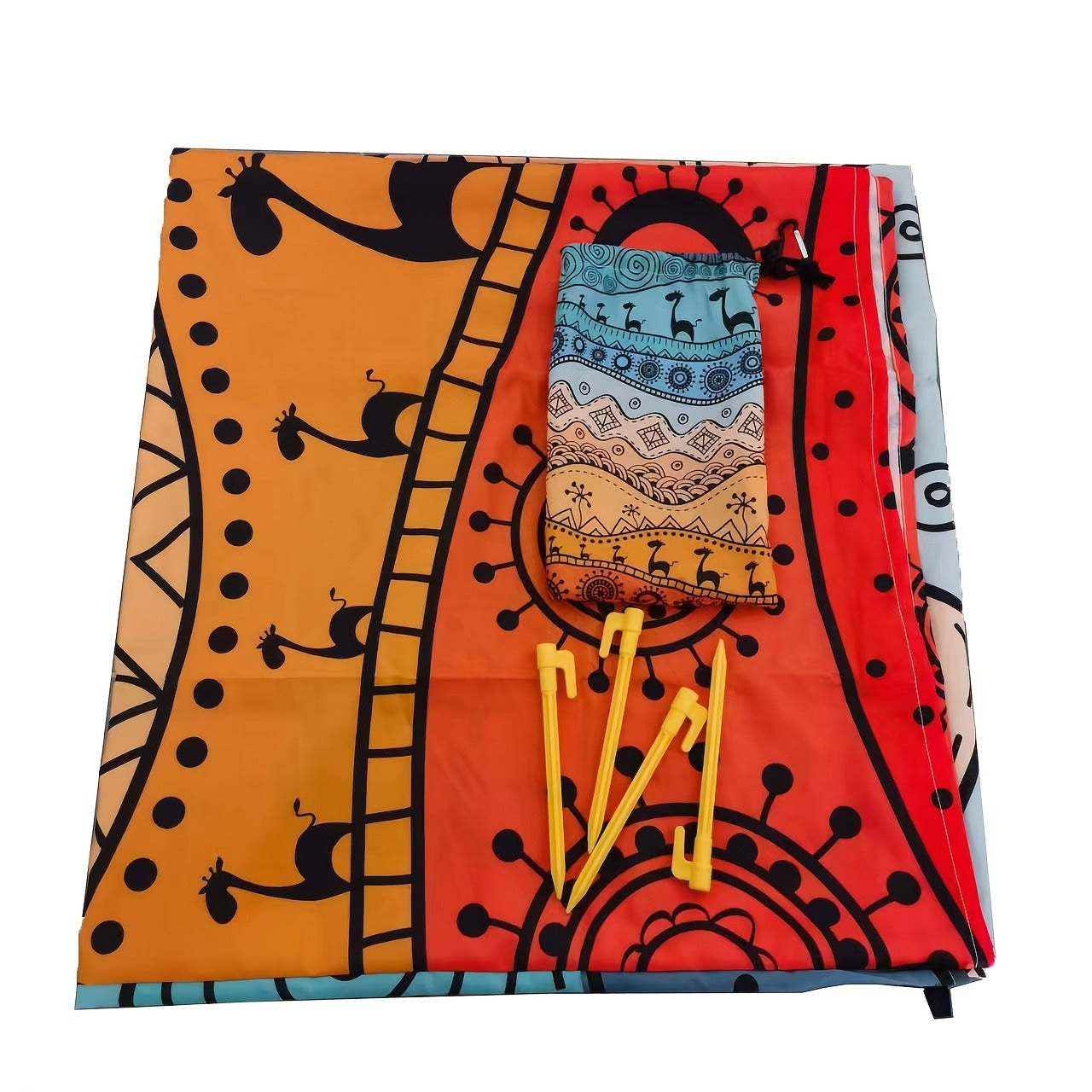 Sandproof Beach Blanket Oversized Extra Large Quick Dry Picnic Mat for Beach Camping Travel – Bohemia Dolphin Sailor Turtle Fish Patterns, 2-10 Adults