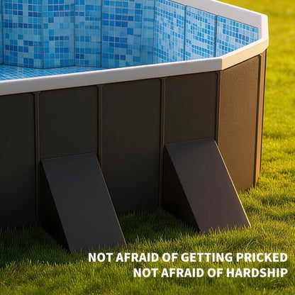 Large Rectangular Frame Pool – Non-Inflatable Backyard Swimming Pool with Drain