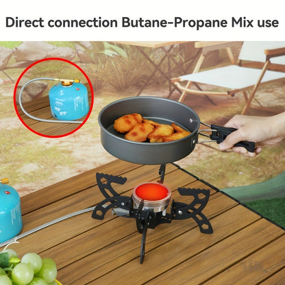 Infrared Camping Stove REDSUN FD1/FD3 | 3.0kW Windproof Portable Gas Stove with Collapsible Stand & EVA Case | Ideal for Hiking, Backpacking & Outdoor Cooking