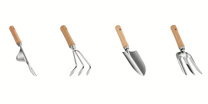 Gardening Kit 9-Piece with Gloves & Carry Bag | Heavy Duty Rust-Resistant Garden Tool Set Trowel Weeder Pruner Rake | Planting Gift for Women Men Beginners