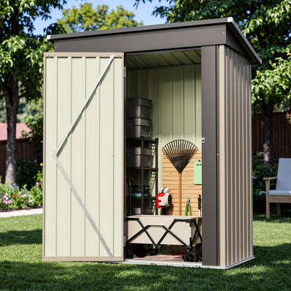 Metal Storage Shed 3x5 & 4x6.2 ft Waterproof Lockable Garden Shed