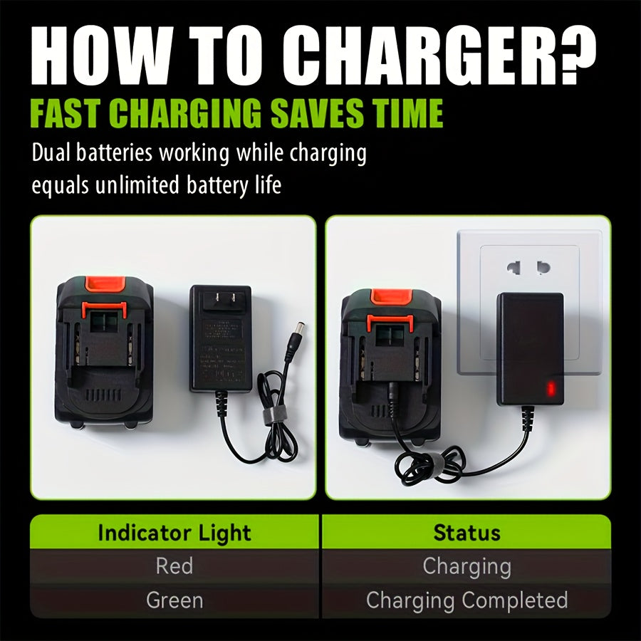 Cordless Chainsaw Brushless Battery | Tree Pruning Wood Cutting Garden