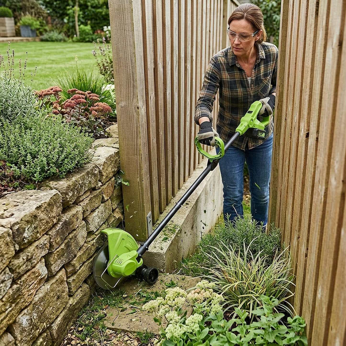 Cordless Lawn Mower 3-in-1 | Trimmer Edger Small Yard Patio Garden