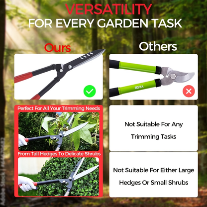 Garden Pruning Shears Heavy Duty, Professional Metal Garden Scissors with Ergonomic Grip for Tree Pruning, Branch Cutting, Shrub Shaping & Lawn Care