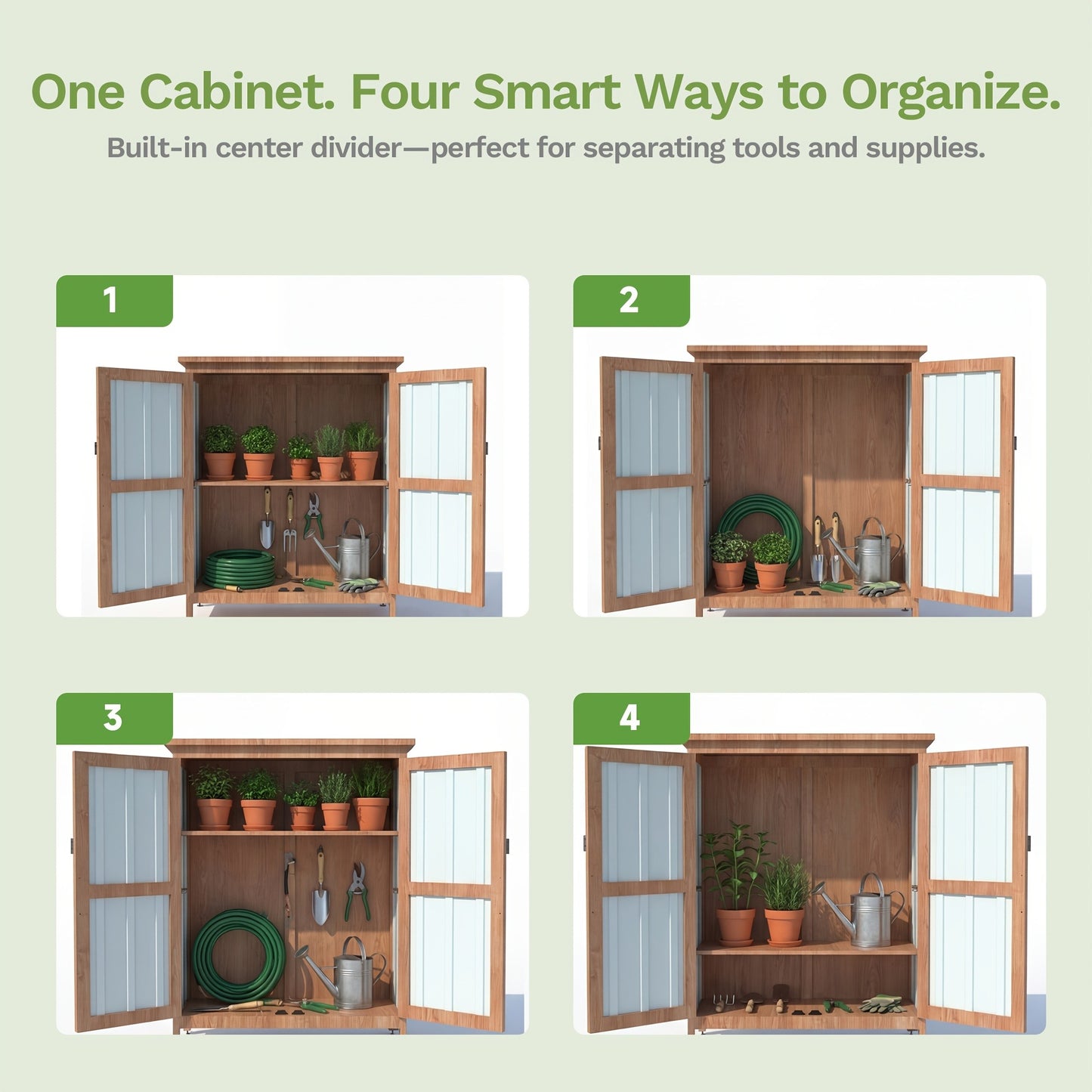 Outdoor Storage Shed Metal Garden Shed with Lockable Door