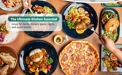 Electric Smokeless Indoor Grill 1500W, 2-in-1 Indoor Grill & Pizza Maker with 30-Min Timer, Auto Shut-Off, 180° Open Flat – BBQ Steak Veggies Quesadilla